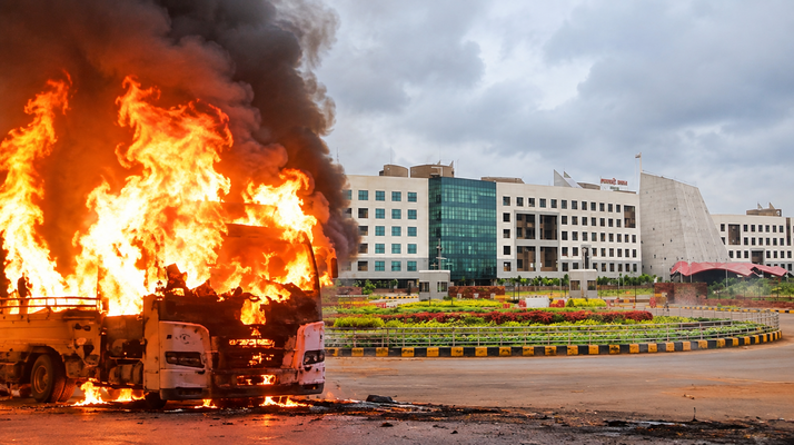 RAIPUR BUS FIRE